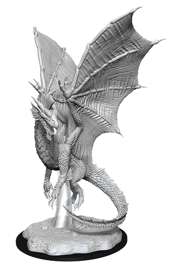 DUNGEONS AND DRAGONS: NOLZUR'S MARVELOUS UNPAINTED MINIATURES -W11-YOUNG SILVER DRAGON