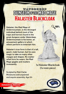 DUNGEONS AND DRAGONS WATERDEEP: DUNGEON OF THE MAD MAGE, HALASTER BLACKCLOAK