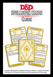 DUNGEONS AND DRAGONS SPELLBOOK CARDS CLERIC