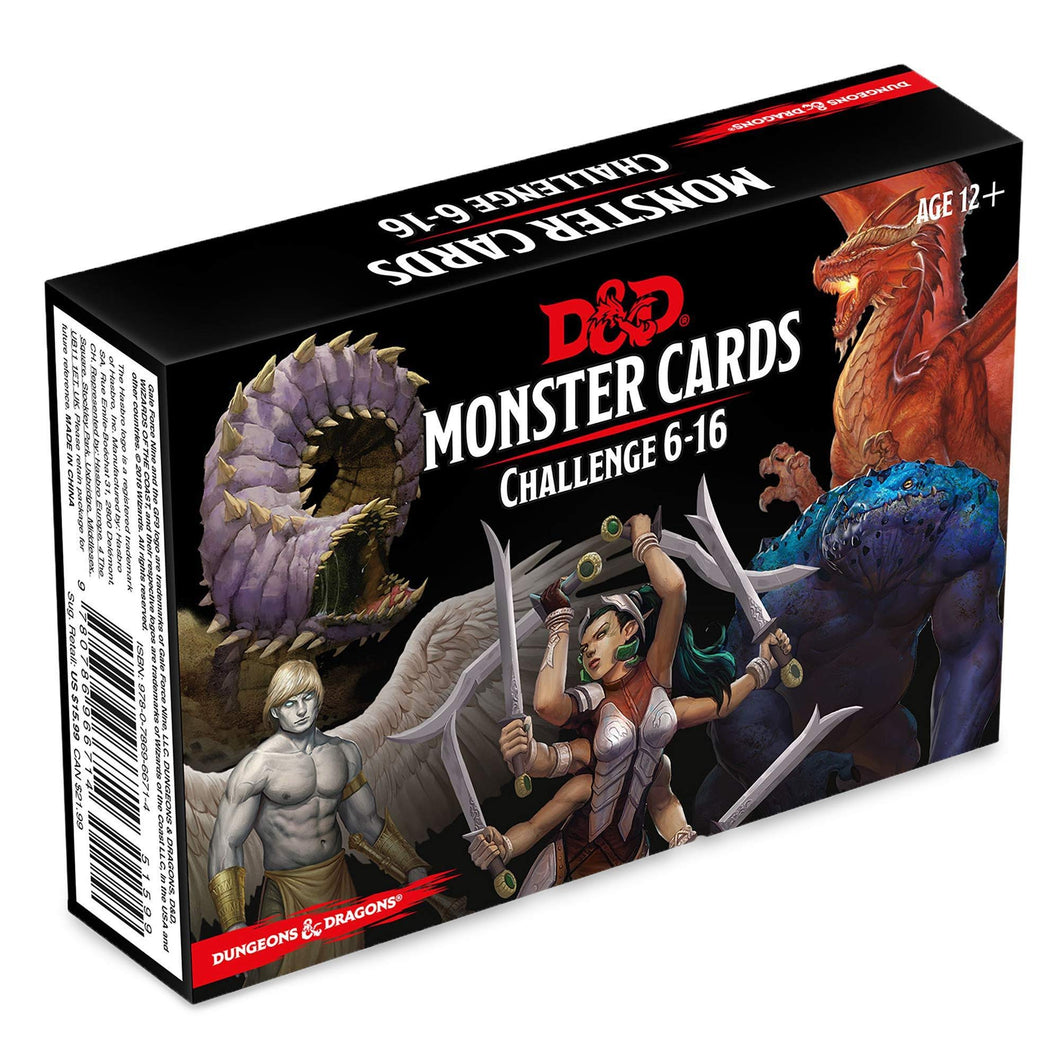 DUNGEONS AND DRAGONS MONSTER CARDS CHALLENGE 6-16