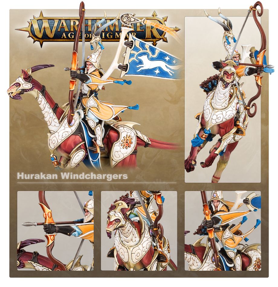 Lot De 5 Hurakan Windchargers - Neufs Sous Blister - Warhammer AoS Lumineth Realmlords