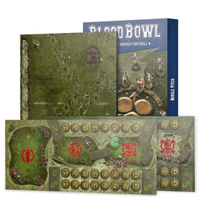 WARHAMMER BLOOD BOWL NURGLE PITCH: DOUBLE-SIDED PITCH AND DUGOUTS