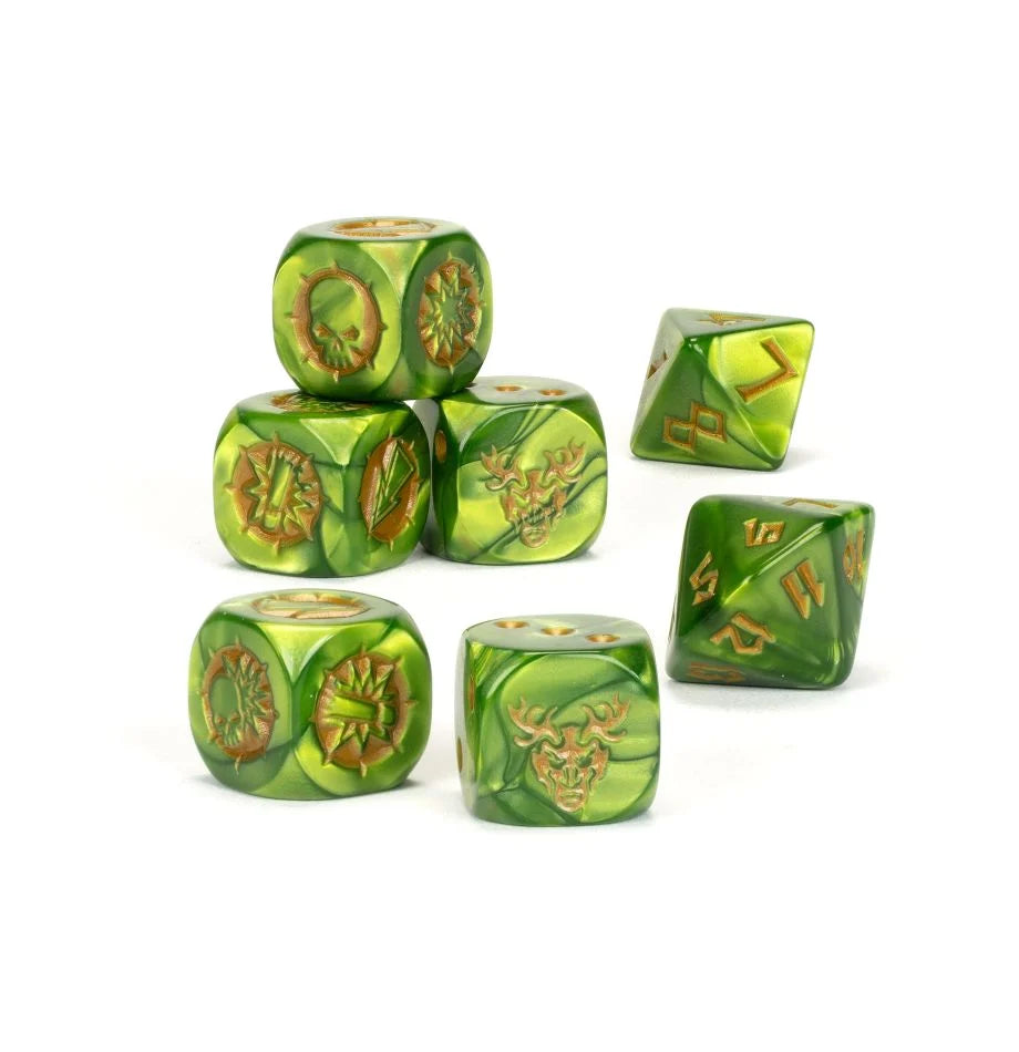 WARHAMMER BLOOD BOWL WOOD ELF TEAM DICE SET