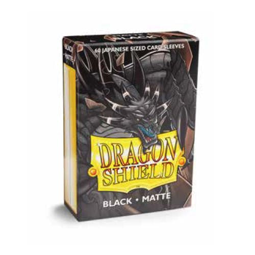 DRAGON SHIELD SLEEVES: JAPANESE MATTE BLACK (BOX OF 60)