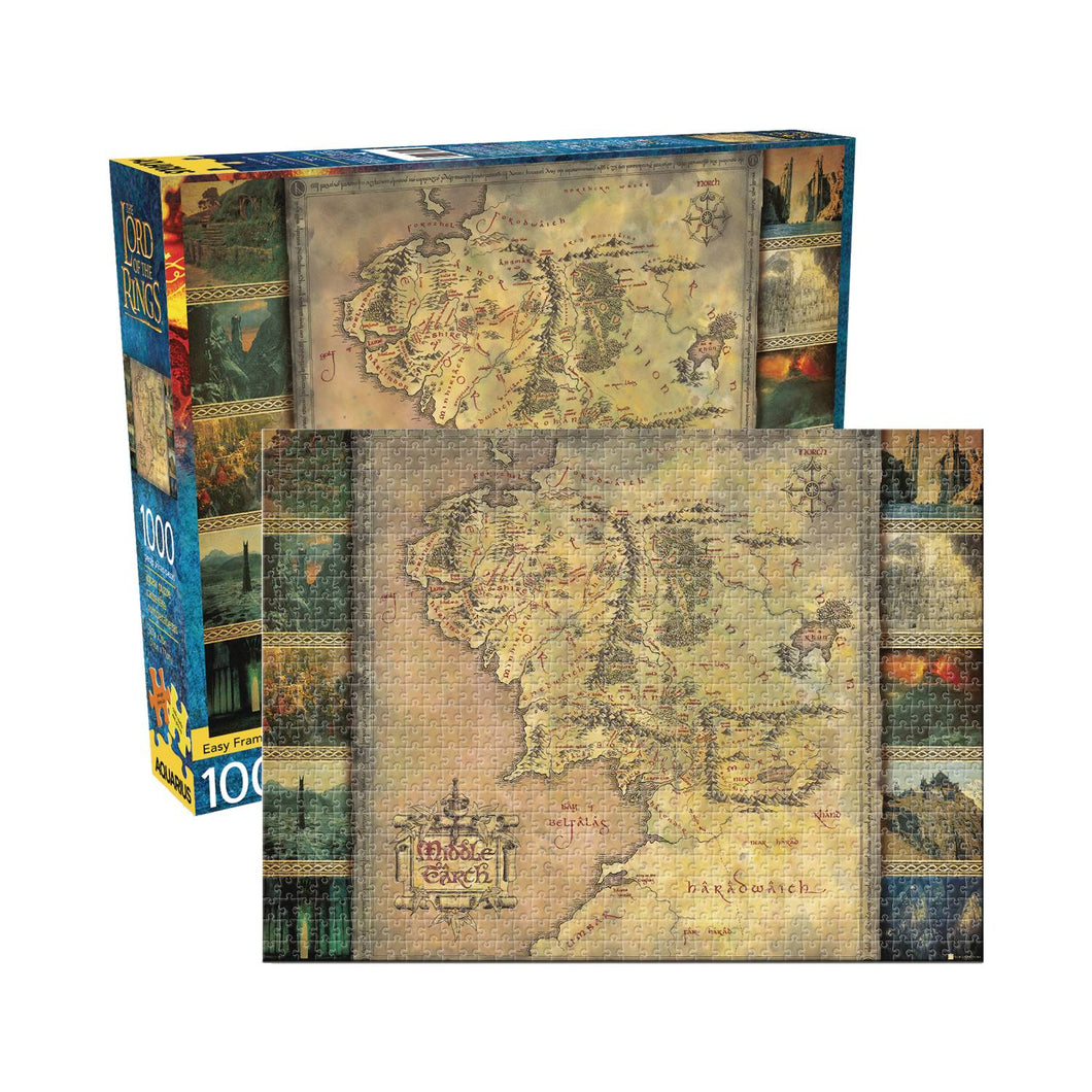AQUARIUS LORD OF THE RINGS MAP 100PC PUZZLE