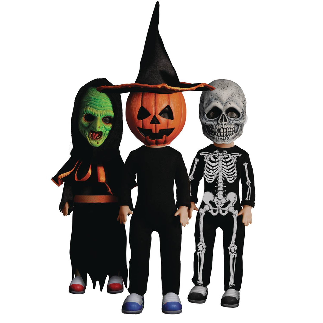 LIVING DEAD DOLLS HALLOWEEN 3 TRICK-OR-TREATERS BOXED SET (C