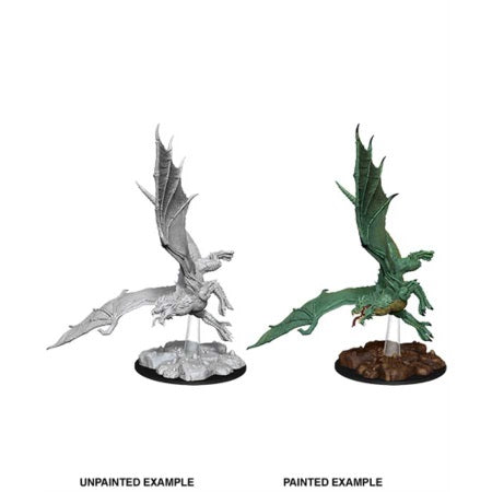 DUNGEONS AND DRAGONS: NOLZUR'S MARVELOUS UNPAINTED MINIATURES -W8-YOUNG GREEN DRAGON