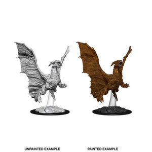 DUNGEONS AND DRAGONS: NOLZUR'S MARVELOUS UNPAINTED MINIATURES -W8-YOUNG COPPER DRAGON