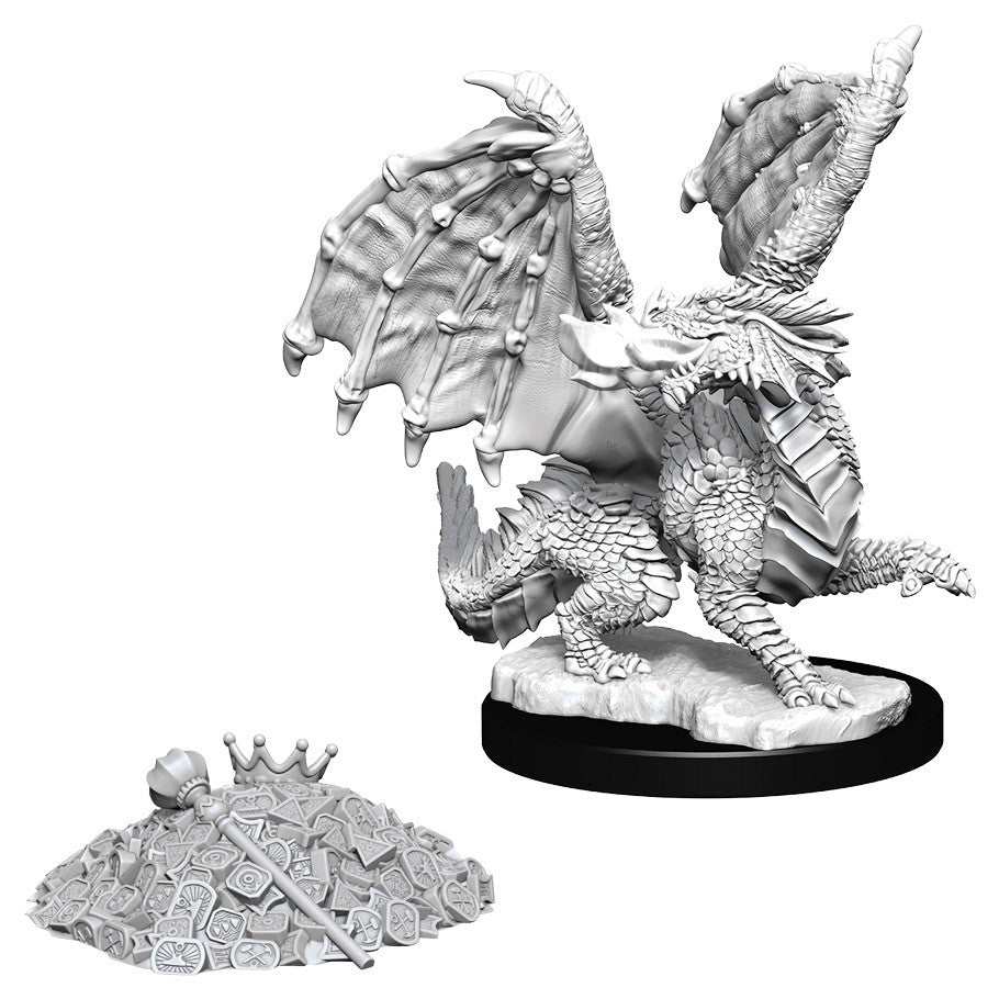 DUNGEONS AND DRAGONS: NOLZUR'S MARVELOUS UNPAINTED MINIATURES -W10-RED DRAGON WYRMLING