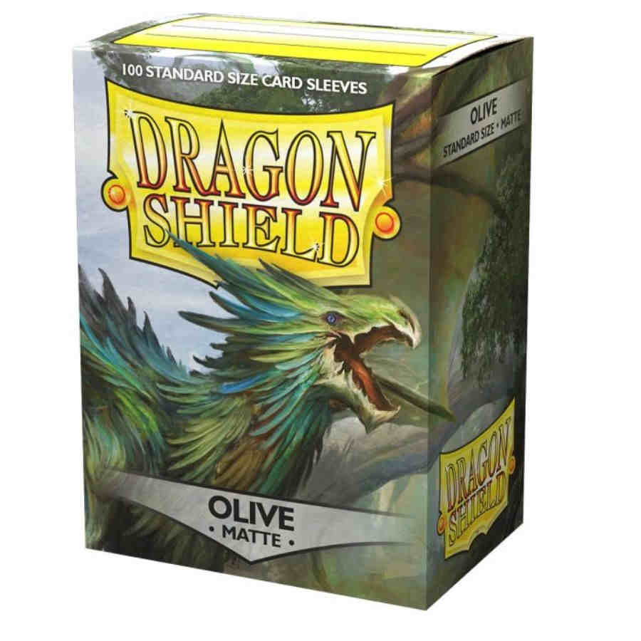 DRAGON SHIELD SLEEVES: MATTE OLIVE (BOX OF 100)