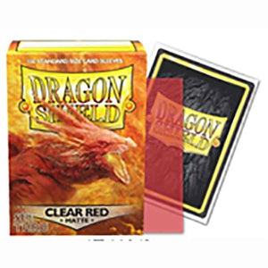 DRAGON SHIELD SLEEVES: MATTE CLEAR RED