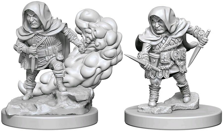 DUNGEONS AND DRAGONS: NOLZUR'S MARVELOUS UNPAINTED MINIATURES -W1-MALE HALFLING ROGUE