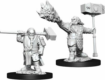 DUNGEONS AND DRAGONS: NOLZUR'S MARVELOUS UNPAINTED MINIATURES -W11-MALE DWARF CLERIC