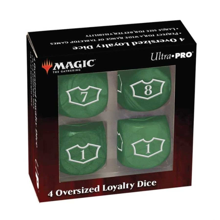 ULTRA PRO: MAGIC THE GATHERING UPDATED DELUXE LOYALTY DICE 22MM (4CT): FOREST