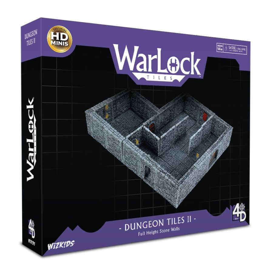 WARLOCK TILES : DUNGEON TILES 2: FULL HEIGHT STONE WALLS