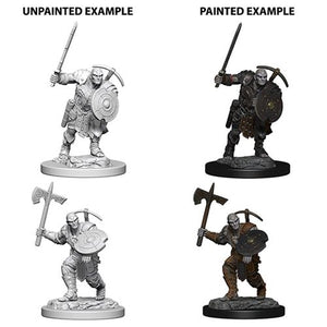 DUNGEONS AND DRAGONS: NOLZUR'S MARVELOUS UNPAINTED MINIATURES -W4-MALE EARTHGENASI FIGHTER