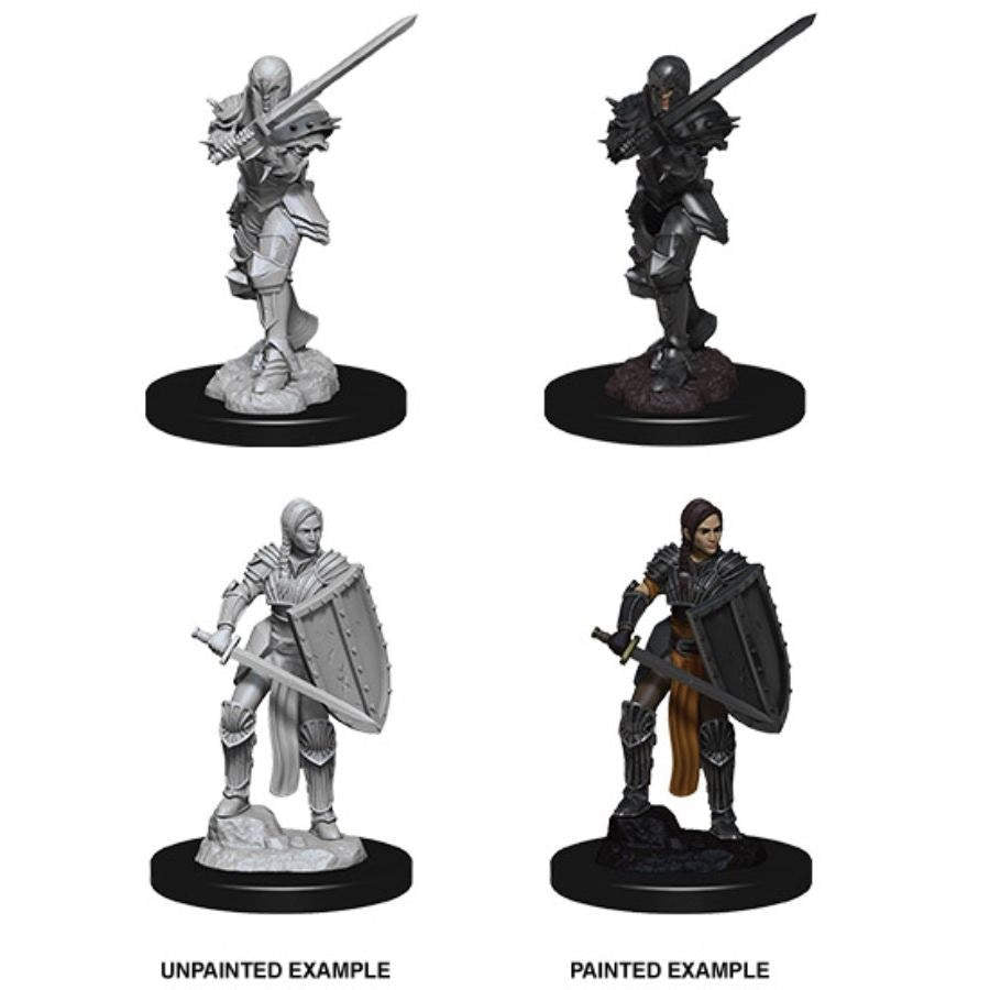DUNGEONS AND DRAGONS: NOLZUR'S MARVELOUS UNPAINTED MINIATURES -W9-FEMALE HUMAN FIGHTER